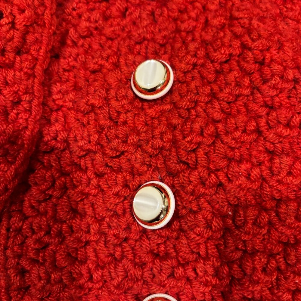 Red crocheted shrug - Picture 7 of 7